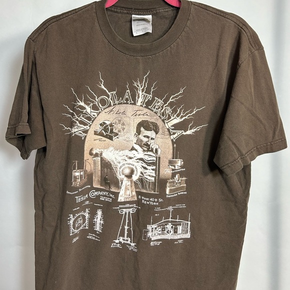 Tesla Other - Nikola Tesla Brown Tee